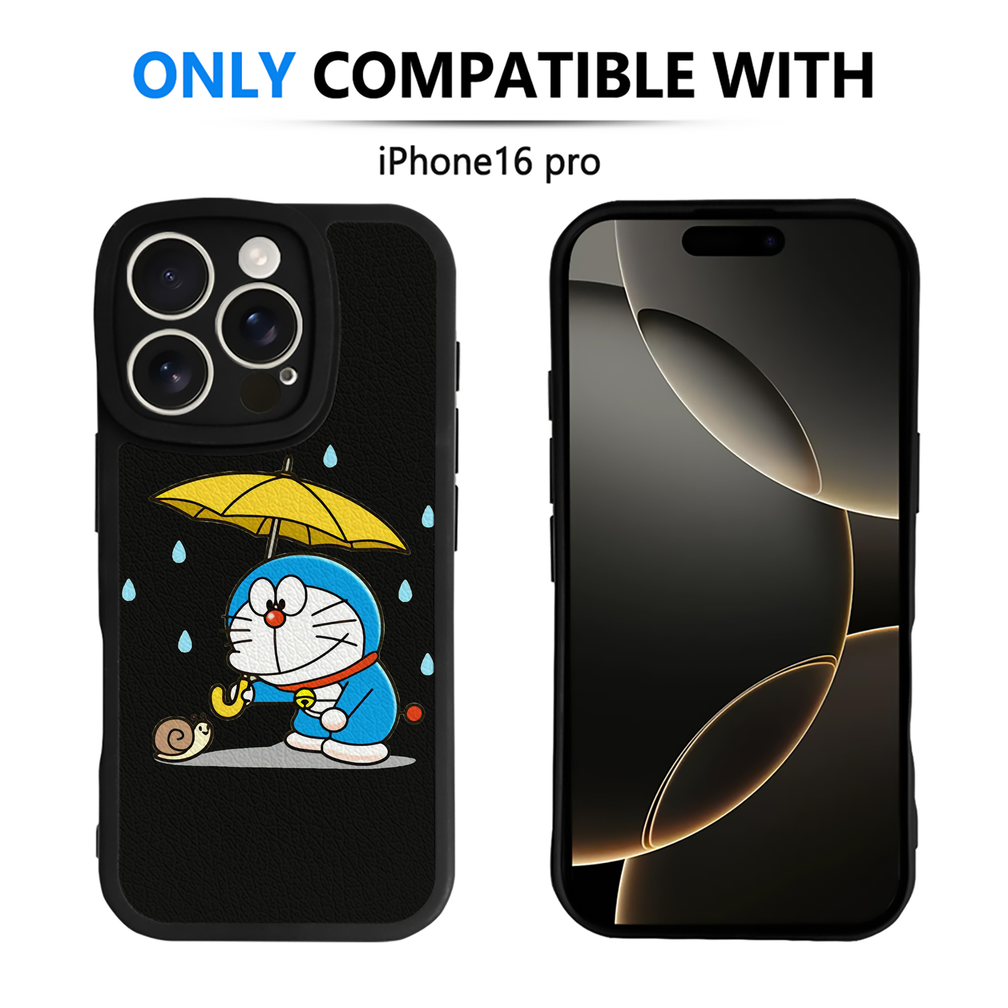 （画像用） ドラえもん Doraemon 【iPhone 16シリーズ対応】シリコンスマホケース（レザー調） 材質：シリコン